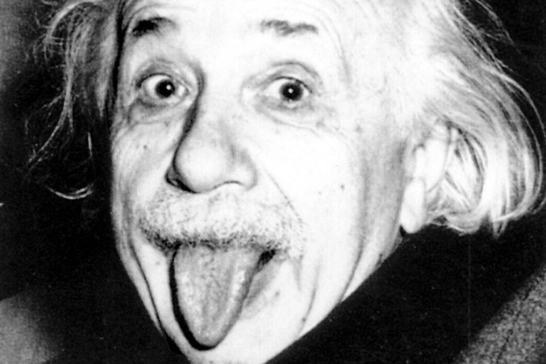 Albert EINSTEIN, Portrait mit Zunge